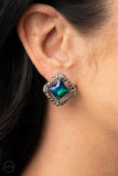 Paparazzi "Cosmic Catwalk" Green Clip On Earrings Paparazzi Jewelry