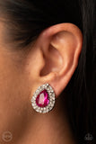 Paparazzi "Haute Happy Hour" Pink Clip On Earrings Paparazzi Jewelry