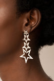 Paparazzi "Superstar Crescendo" Silver Post Earrings Paparazzi Jewelry