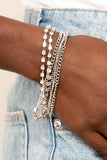 Paparazzi "Secretly Sassy" White Bracelet Paparazzi Jewelry
