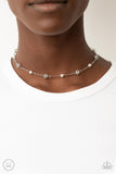 Paparazzi "Rumored Romance" White Choker Necklace & Earring Set Paparazzi Jewelry