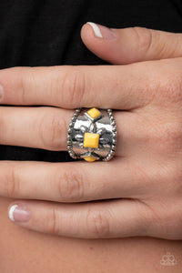 Paparazzi "Daisy Diviner" Yellow Ring Paparazzi Jewelry