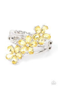 Paparazzi "Posh Petals" Yellow Ring Paparazzi Jewelry