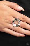 Paparazzi "Butterfly Bustle" Green Ring Paparazzi Jewelry