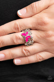 Paparazzi "All FLUTTERED Up" Pink Ring Paparazzi Jewelry