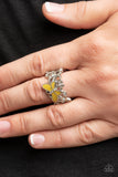 Paparazzi "All FLUTTERED Up" Yellow Ring Paparazzi Jewelry