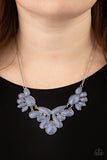 Paparazzi "A Passing FAN-cy" Blue Necklace & Earring Set Paparazzi Jewelry