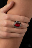 Paparazzi "Radiantly Reminiscent" Red Ring Paparazzi Jewelry