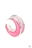 Paparazzi "Charismatically Curvy" Pink Post Earrings Paparazzi Jewelry