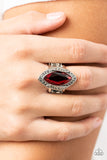 Paparazzi "Let Me Take a REIGN Check" Red Ring Paparazzi Jewelry