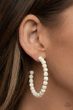 Paparazzi "Rural Retrograde" White Post Earrings Paparazzi Jewelry