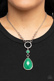 Paparazzi "Valley Girl Glamour" Green Necklace & Earring Set Paparazzi Jewelry