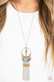 Paparazzi "Dancing Dreamcatcher" Orange Necklace & Earring Set Paparazzi Jewelry