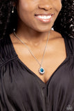 Paparazzi "Gracefully Glamorous" Blue Necklace & Earring Set Paparazzi Jewelry
