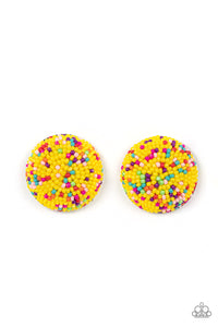 Paparazzi "Kaleidoscope Sky" Yellow Post Earrings Paparazzi Jewelry