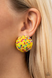 Paparazzi "Kaleidoscope Sky" Yellow Post Earrings Paparazzi Jewelry