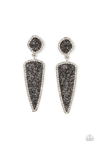 Paparazzi "Druzy Desire" Silver Post Earrings Paparazzi Jewelry