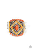 Paparazzi "Amplified Aztec" Orange Ring Paparazzi Jewelry