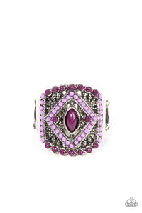 Paparazzi "Amplified Aztec" Purple Ring Paparazzi Jewelry