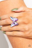 Paparazzi "Fluorescent Flutter" Purple Ring Paparazzi Jewelry