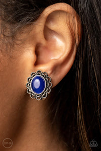 Paparazzi "Garden Gazebo" Blue Clip On Earrings Paparazzi Jewelry