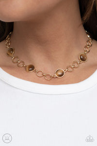 Paparazzi "Dreamy Distractions" Brown Choker Necklace & Earring Set Paparazzi Jewelry