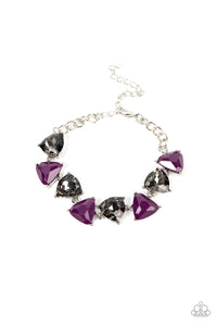 Paparazzi "Pumped up Prisms" Purple Bracelet Paparazzi Jewelry