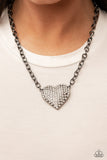 Paparazzi "Heartbreakingly Blingy" Black Necklace & Earring Set Paparazzi Jewelry