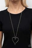 Paparazzi "Hopelessly In Love" Silver Necklace & Earring Set Paparazzi Jewelry