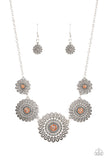 Paparazzi "Marigold Meadows" Orange Necklace & Earring Set Paparazzi Jewelry