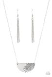 Paparazzi "Cool, PALM, and Collected" Silver Necklace & Earring Set Paparazzi Jewelry