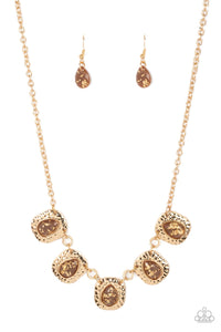Paparazzi "Mayan Masterpiece" Brown Necklace & Earring Set Paparazzi Jewelry
