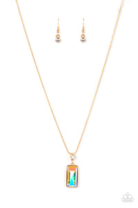 Paparazzi "Cosmic Curator" Gold Necklace & Earring Set Paparazzi Jewelry