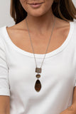 Paparazzi "Hidden Cove" Brown Necklace & Earring Set Paparazzi Jewelry