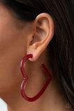 Paparazzi "Heart-Throbbing Twinkle" Red Post Earrings Paparazzi Jewelry