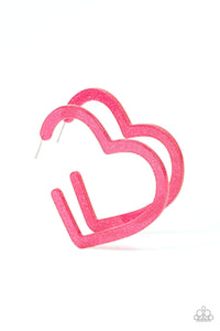 Paparazzi "Heart-Throbbing Twinkle" Pink Post Earrings Paparazzi Jewelry