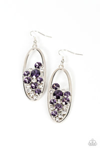 Paparazzi "Prismatic Poker Face" Purple Earrings Paparazzi Jewelry