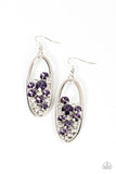 Paparazzi "Prismatic Poker Face" Purple Earrings Paparazzi Jewelry