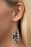 Paparazzi "Prismatic Poker Face" Purple Earrings Paparazzi Jewelry