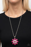 Paparazzi "In the MEADOW of Nowhere" Pink Necklace & Earring Set Paparazzi Jewelry