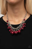 Paparazzi "Powerhouse Pose" Red Necklace & Earring Set Paparazzi Jewelry