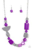 Paparazzi "Tranquil Trendsetter" Purple Necklace & Earring Set Paparazzi Jewelry
