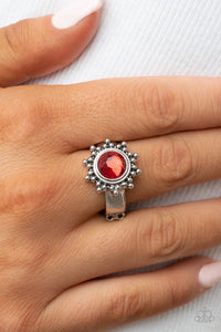 Paparazzi "Expect Sunshine And REIGN" Red Ring Paparazzi Jewelry