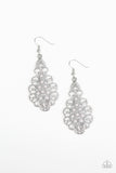 Paparazzi VINTAGE VAULT "Sprinkle On The Sparkle" White Earrings Paparazzi Jewelry