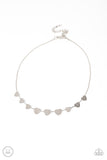 Paparazzi "Dainty Desire" Silver Choker Necklace & Earring Set Paparazzi Jewelry