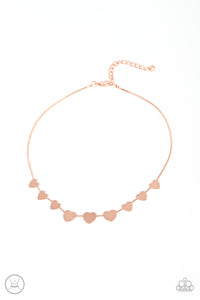 Paparazzi "Dainty Desire" Copper Choker Necklace & Earring Set Paparazzi Jewelry