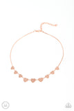 Paparazzi "Dainty Desire" Copper Choker Necklace & Earring Set Paparazzi Jewelry