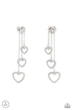 Paparazzi "Falling In Love" White Post Earrings Paparazzi Jewelry