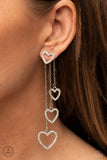 Paparazzi "Falling In Love" White Post Earrings Paparazzi Jewelry