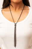 Paparazzi "Metallic MESH-Up" Black Necklace & Earring Set Paparazzi Jewelry